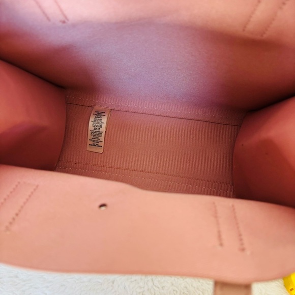 Ted Baker Blush Pink Floral Faux Leather Small Tote 10”x 9.75”x 4” - Picture 5 of 16